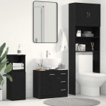 vidaXL Dulap pentru chiuvetă Stejar negru 63x30x54 cm Lemn prelucrat vidaXL Dulap pentru chiuvetă Stejar negru 63x30x54 cm Lemn prelucrat