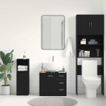 vidaXL Dulap pentru chiuvetă Stejar negru 63x30x54 cm Lemn prelucrat vidaXL Dulap pentru chiuvetă Stejar negru 63x30x54 cm Lemn prelucrat