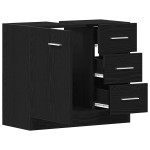 vidaXL Dulap pentru chiuvetă Stejar negru 63x30x54 cm Lemn prelucrat vidaXL Dulap pentru chiuvetă Stejar negru 63x30x54 cm Lemn prelucrat