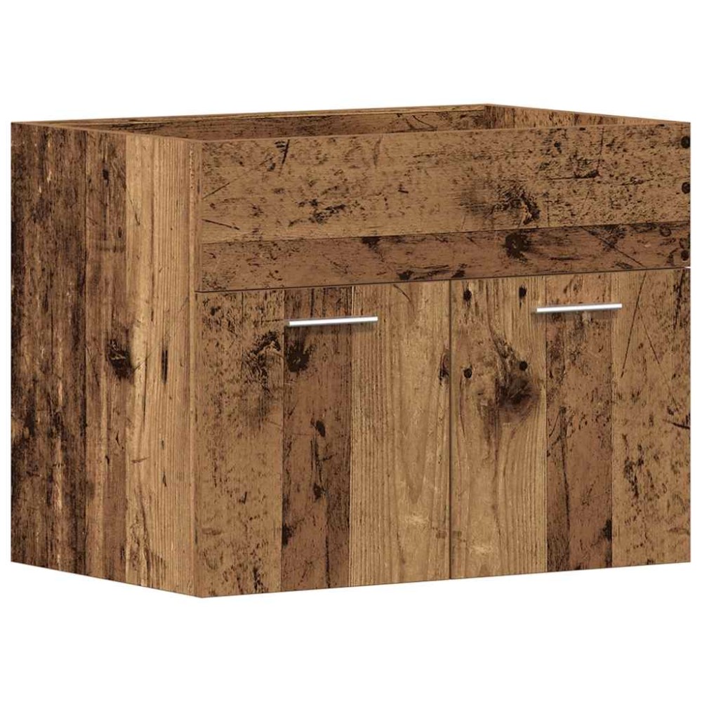 vidaXL Dulap chiuvetă baie, lemn vechi, 60x38,5x46 cm, lemn prelucrat