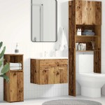 vidaXL Dulap chiuvetă baie, lemn vechi, 60x38,5x46 cm, lemn prelucrat vidaXL Dulap chiuvetă baie, lemn vechi, 60x38,5x46 cm, lemn prelucrat
