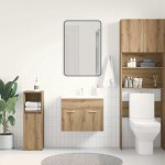 vidaXL Dulap chiuvetă baie, stejar artizanal, 60x38,5x46 cm, lemn vidaXL Dulap chiuvetă baie, stejar artizanal, 60x38,5x46 cm, lemn