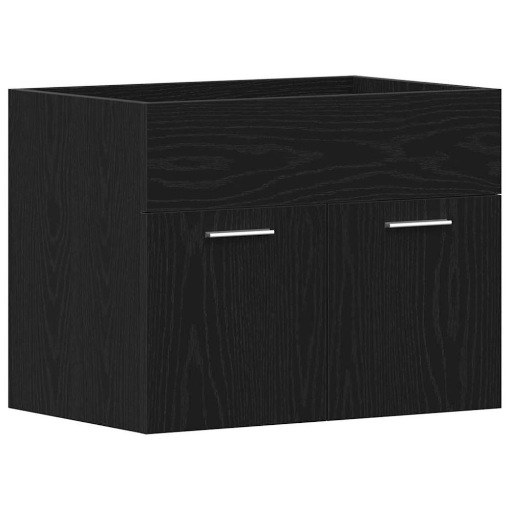 vidaXL Dulap chiuvetă baie, stejar negru, 60x38,5x46cm, lemn prelucrat