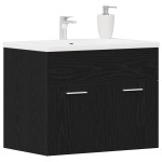 vidaXL Dulap chiuvetă baie, stejar negru, 60x38,5x46cm, lemn prelucrat vidaXL Dulap chiuvetă baie, stejar negru, 60x38,5x46cm, lemn prelucrat