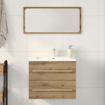 vidaXL Dulap pentru chiuveta de baie Stejar Artisan Lemn prelucrat vidaXL Dulap pentru chiuveta de baie Stejar Artisan Lemn prelucrat