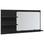 vidaXL Dulap cu oglindă pentru baie, stejar negru, 90x11x45 cm, lemn stratificat vidaXL Dulap cu oglindă pentru baie, stejar negru, 90x11x45 cm, lemn stratificat