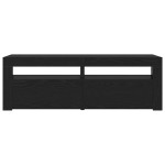 vidaXL Dulap TV cu LED stejar negru 120x35x40 cm lemn prelucrat
