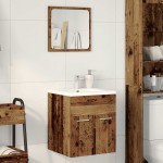 vidaXL Set mobilier de baie, 2 piese, lemn vechi, lemn prelucrat vidaXL Set mobilier de baie, 2 piese, lemn vechi, lemn prelucrat