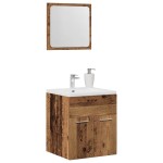 vidaXL Set mobilier de baie, 2 piese, lemn vechi, lemn prelucrat vidaXL Set mobilier de baie, 2 piese, lemn vechi, lemn prelucrat