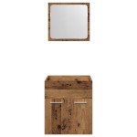 vidaXL Set mobilier de baie, 2 piese, lemn vechi, lemn prelucrat vidaXL Set mobilier de baie, 2 piese, lemn vechi, lemn prelucrat