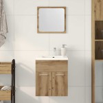 vidaXL Set mobilier de baie, 2 piese, stejar artizanal, lemn prelucrat vidaXL Set mobilier de baie, 2 piese, stejar artizanal, lemn prelucrat