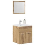 vidaXL Set mobilier de baie, 2 piese, stejar artizanal, lemn prelucrat vidaXL Set mobilier de baie, 2 piese, stejar artizanal, lemn prelucrat