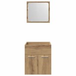 vidaXL Set mobilier de baie, 2 piese, stejar artizanal, lemn prelucrat vidaXL Set mobilier de baie, 2 piese, stejar artizanal, lemn prelucrat