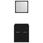 vidaXL Set de mobilier de baie din 2 piese din lemn de stejar negru vidaXL Set de mobilier de baie din 2 piese din lemn de stejar negru