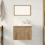 vidaXL Set mobilier de baie, 2 piese, stejar artizanal, lemn prelucrat vidaXL Set mobilier de baie, 2 piese, stejar artizanal, lemn prelucrat