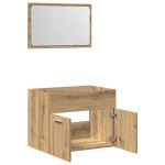 vidaXL Set mobilier de baie, 2 piese, stejar artizanal, lemn prelucrat vidaXL Set mobilier de baie, 2 piese, stejar artizanal, lemn prelucrat