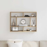vidaXL Raft de perete, stejar artizanal, 75x16x55 cm, lemn prelucrat vidaXL Raft de perete, stejar artizanal, 75x16x55 cm, lemn prelucrat