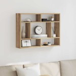 vidaXL Raft de perete, stejar artizanal, 75x16x55 cm, lemn prelucrat vidaXL Raft de perete, stejar artizanal, 75x16x55 cm, lemn prelucrat