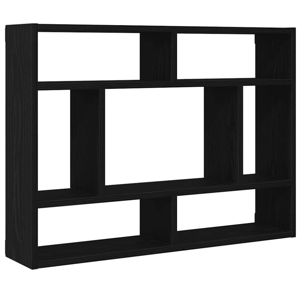 vidaXL Raft de perete, stejar negru, 75x16x55 cm, lemn prelucrat