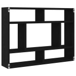vidaXL Raft de perete, stejar negru, 75x16x55 cm, lemn prelucrat