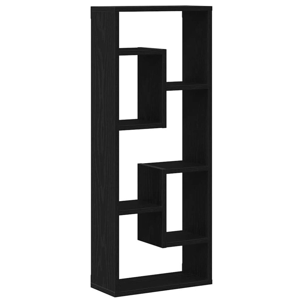 vidaXL Raft de perete, stejar negru, 36x16x90 cm, lemn stratificat