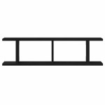 vidaXL Rafturi de perete 2 buc Stejar negru 75x18x20 cm Lemn prelucrat vidaXL Rafturi de perete 2 buc Stejar negru 75x18x20 cm Lemn prelucrat
