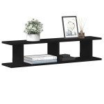 vidaXL Rafturi de perete 2 buc Stejar negru 90x18x20 cm Lemn prelucrat vidaXL Rafturi de perete 2 buc Stejar negru 90x18x20 cm Lemn prelucrat