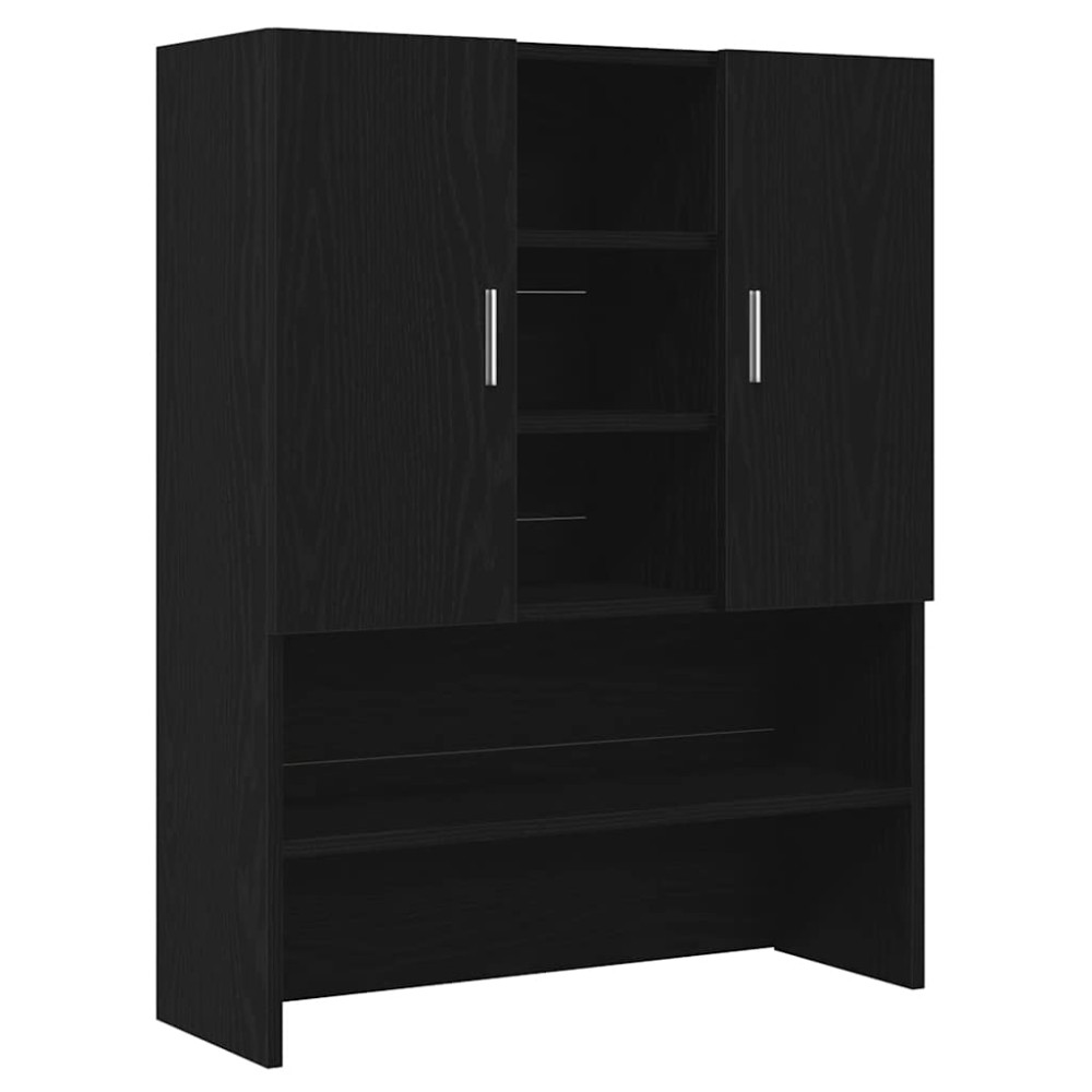 vidaXL Dulap mașină de spălat stejar negru 70,5x25,5x90 cm