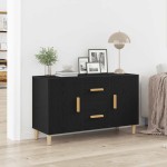 vidaXL Bufetă Stejar negru 100x36x60 cm lemn prelucrat vidaXL Bufetă Stejar negru 100x36x60 cm lemn prelucrat