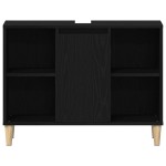 vidaXL Dulap chiuvetă, stejar negru, 80x33x60 cm, lemn stratificat vidaXL Dulap chiuvetă, stejar negru, 80x33x60 cm, lemn stratificat