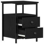 vidaXL Noptiere 2 buc. stejar negru 34x35,5x50 cm lemn stratificat