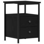 vidaXL Noptiere 2 buc. stejar negru 34x35,5x50 cm lemn stratificat