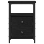 vidaXL Noptiere 2 buc. stejar negru 34x35,5x50 cm lemn stratificat