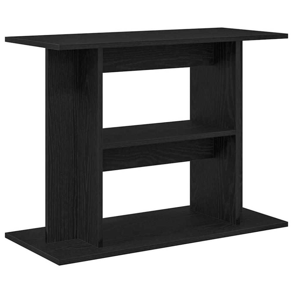 vidaXL Suport acvariu Stejar negru 80x35x60 cm Lemn prelucrat