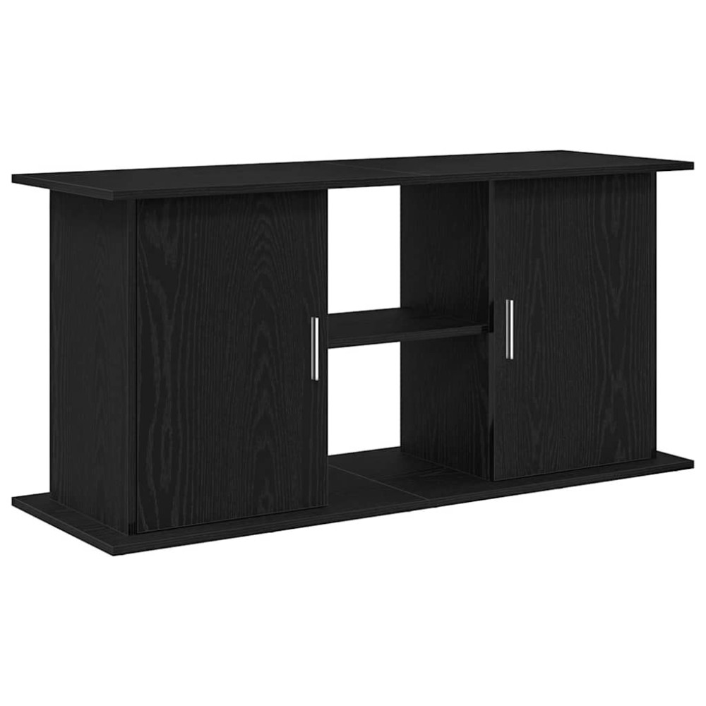 vidaXL Suport acvariu Stejar negru 121x41x58 cm Lemn prelucrat