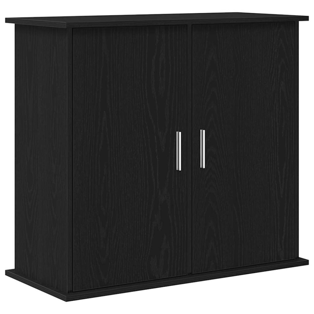 vidaXL Suport acvariu Stejar negru 81x36x73 cm Lemn prelucrat