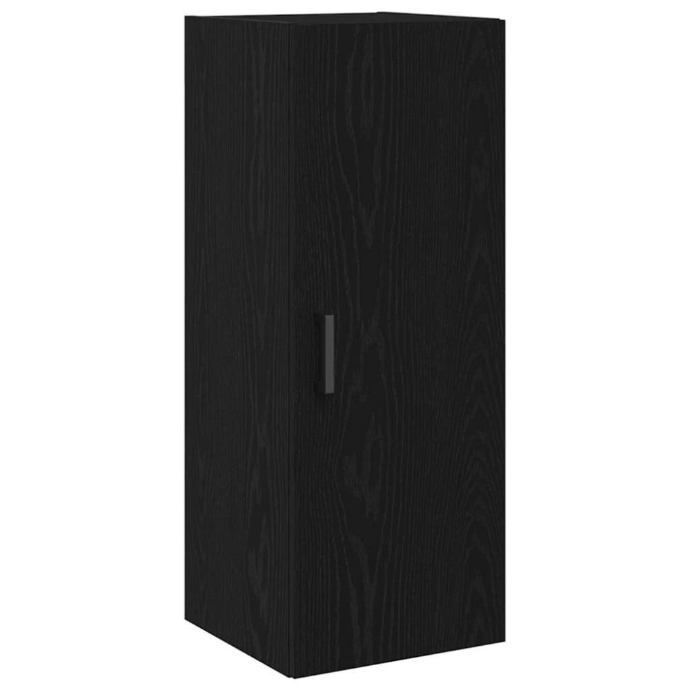 vidaXL Dulap de perete, stejar negru, 34,5x34x90 cm, lemn stratificat