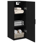 vidaXL Dulap de perete, stejar negru, 34,5x34x90 cm, lemn stratificat