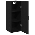 vidaXL Dulap de perete, stejar negru, 34,5x34x90 cm, lemn stratificat