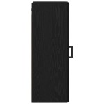 vidaXL Dulap de perete, stejar negru, 34,5x34x90 cm, lemn stratificat