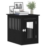 vidaXL Cușcă pentru câini, stejar negru, 62x45x59 cm, lemn stratificat vidaXL Cușcă pentru câini, stejar negru, 62x45x59 cm, lemn stratificat