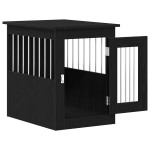 vidaXL Cușcă pentru câini, stejar negru, 62x45x59 cm, lemn stratificat vidaXL Cușcă pentru câini, stejar negru, 62x45x59 cm, lemn stratificat