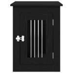 vidaXL Cușcă pentru câini, stejar negru, 62x45x59 cm, lemn stratificat vidaXL Cușcă pentru câini, stejar negru, 62x45x59 cm, lemn stratificat