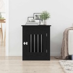 vidaXL Cușcă pentru câini, stejar negru, 75x55x65 cm, lemn stratificat vidaXL Cușcă pentru câini, stejar negru, 75x55x65 cm, lemn stratificat