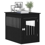 vidaXL Cușcă pentru câini, stejar negru, 80x55x68 cm, lemn stratificat vidaXL Cușcă pentru câini, stejar negru, 80x55x68 cm, lemn stratificat