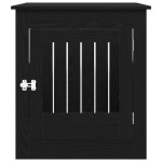 vidaXL Cușcă pentru câini, stejar negru, 80x64,5x71 cm, lemn stratificat