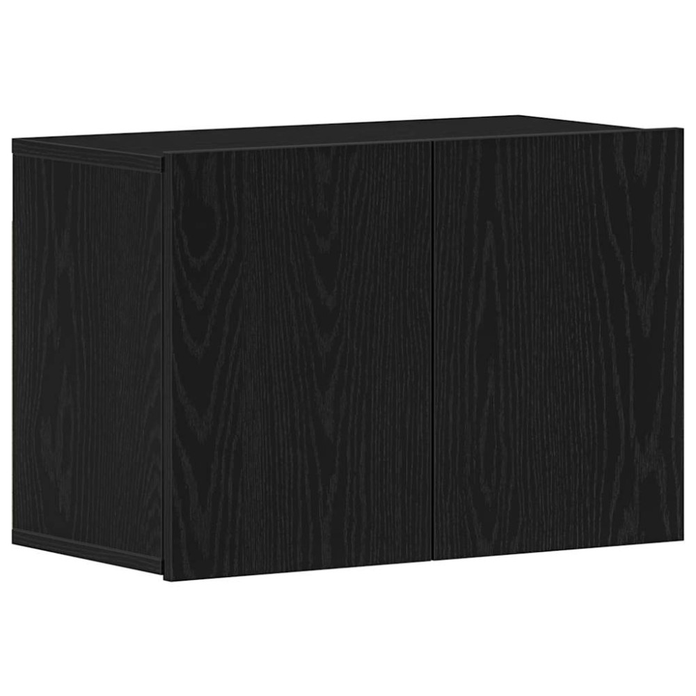 vidaXL Comodă TV din stejar negru 60x30x41 cm, lemn stratificat