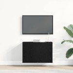 vidaXL Comodă TV din stejar negru 60x30x41 cm, lemn stratificat vidaXL Comodă TV din stejar negru 60x30x41 cm, lemn stratificat