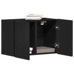 vidaXL Comodă TV din stejar negru 60x30x41 cm, lemn stratificat vidaXL Comodă TV din stejar negru 60x30x41 cm, lemn stratificat