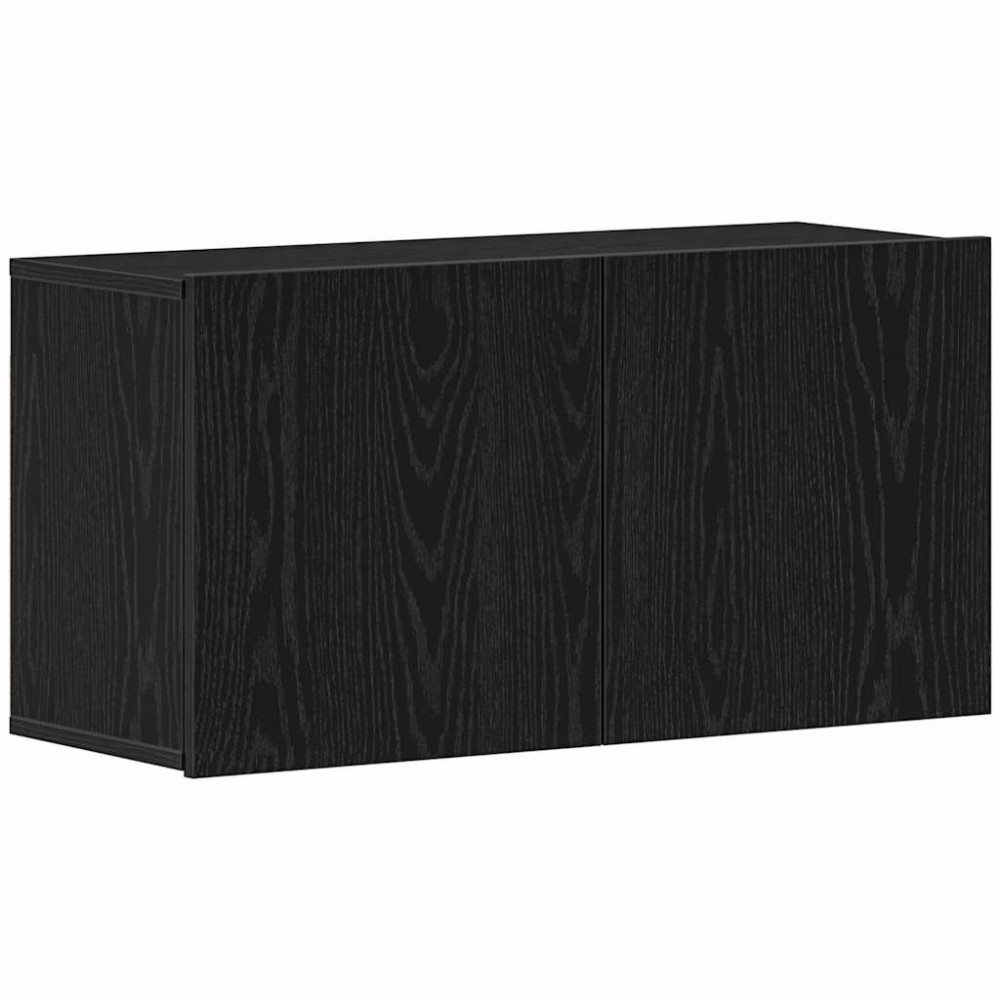 vidaXL Comodă TV din stejar negru, 80x30x41 cm, lemn stratificat